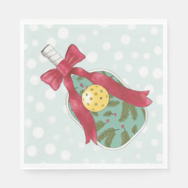 Guardanapo De Papel Feliz Volleydays Pickleball Themed Holidkins Napki (Frente)