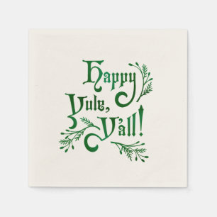 Guardanapo De Papel Feliz Yule Yall Southern Christmas Pagan
