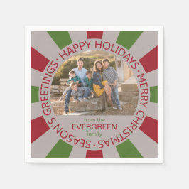 Guardanapo De Papel Felizes Feriados, fotos personalizadas e papel gua