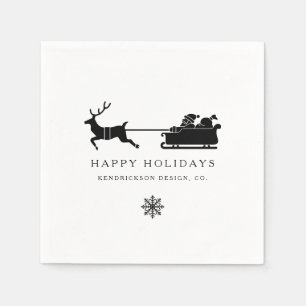 Guardanapo De Papel FELIZES HOLIDAYS SANTA CLAUS Corporate Business Na