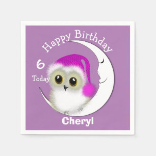 Guardanapo De Papel Felpudo Night Owl Sleepover Personalizado