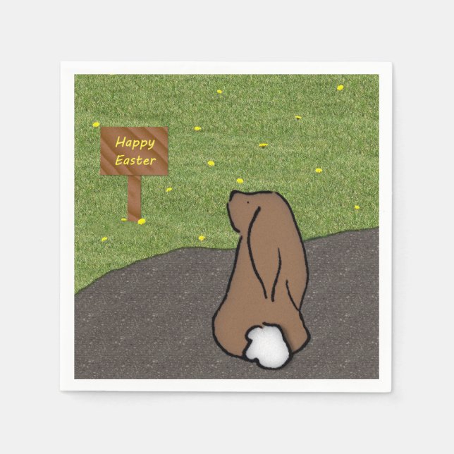 Guardanapo De Papel Felz pascoa Bunny Paper Napkins (Frente)