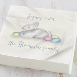 Guardanapo De Papel Felz pascoa Coelho Simples de Pastel Bonito