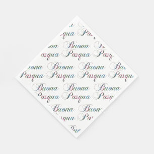 Guardanapo De Papel Felz pascoa de Língua Italiana Buona Pasqua Napki