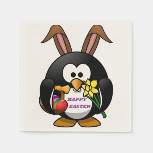 GUARDANAPO DE PAPEL "FELZ PASCOA" PENGUIN BUNNY
