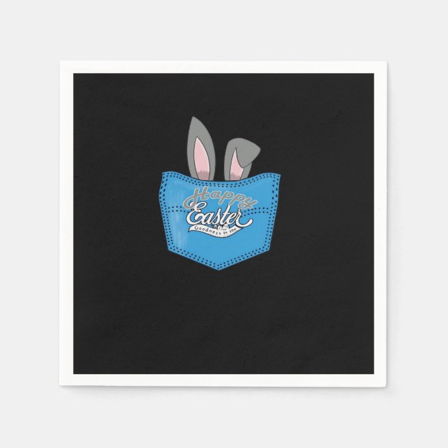 Guardanapo De Papel Felz pascoa Pop de Peeking Bunny (Frente)