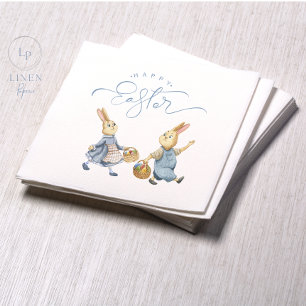 Guardanapo De Papel Felzs pascoa com cestos de Ovos