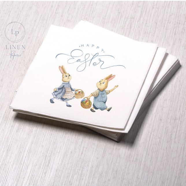 Guardanapo De Papel Felzs pascoa com cestos de Ovos (Criador carregado)