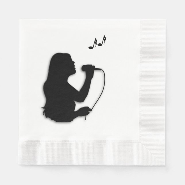 Guardanapo De Papel Female Singer (Frente)