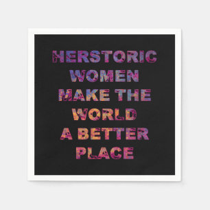Guardanapo De Papel Feminista: Mulheres Históricas Melhoram o Mundo