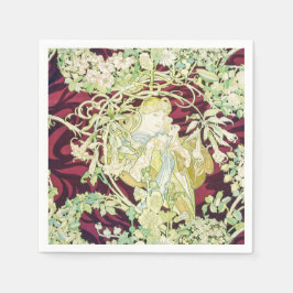 Guardanapo De Papel Femme à marguerite - Mucha daisy têxtil repro