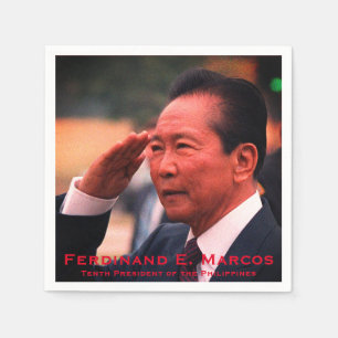 Guardanapo De Papel Ferdinand Marcos, Décimo Presidente das Filipinas