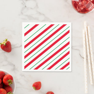 Guardanapo De Papel Feriado Candy Cane  