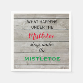 Guardanapo De Papel Feriado Colorido Mistletoe