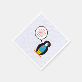 Guardanapo De Papel Feriado da Bandeira de Aruba Sra. Pinguim Falante