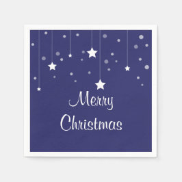 Guardanapo De Papel Feriado das Estrelas Azul e Branca