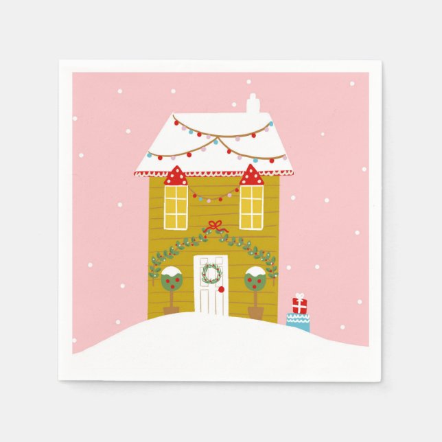 Guardanapo De Papel Feriado de Aniversário de criança da Festa de Nata (Frente)