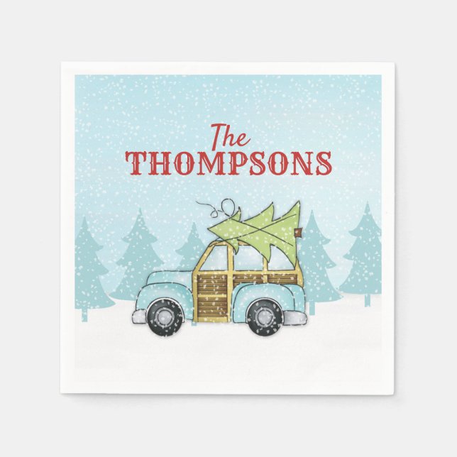 Guardanapo De Papel Feriado de inverno, Férias de Natal (Frente)