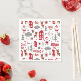 Guardanapo De Papel Feriado de inverno para Papais noeis de Natal boni