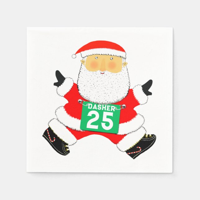 Guardanapo De Papel Feriado de Natal do Runner (Frente)