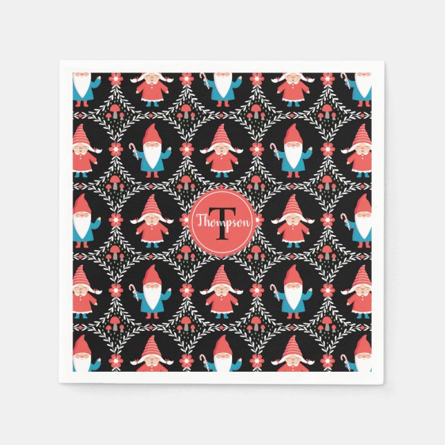 Guardanapo De Papel Feriado de Natal Gnomo (Frente)
