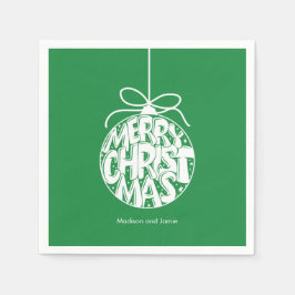 Guardanapo De Papel Feriado de Natal Verde