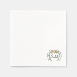 Guardanapo De Papel Feriado de Nome Personalizado da Terra Dourada de 