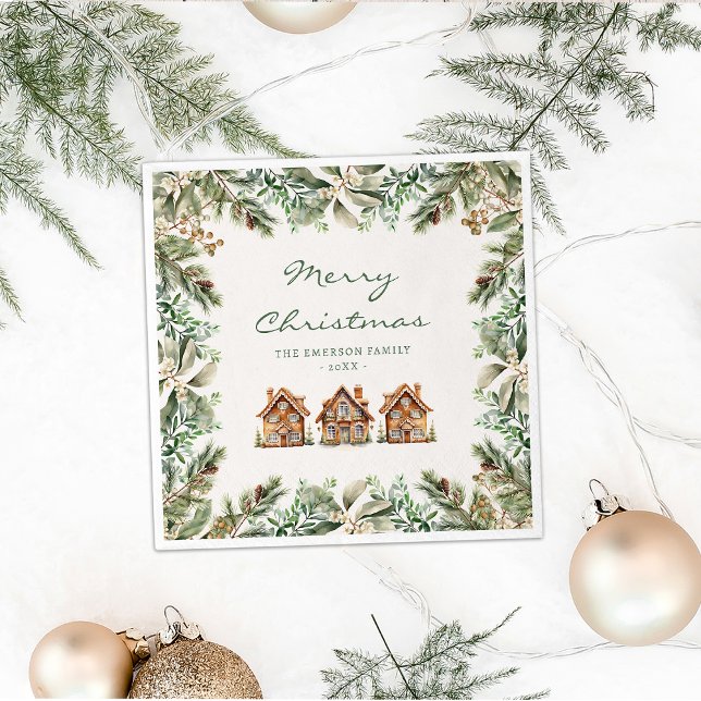 Guardanapo de Papel Feriado de Pão de Mel (Gingerbread Holiday Paper Napkin
)