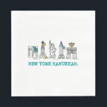 Guardanapo De Papel Feriados Judeus em Nova Iorque Hanukkah Chanukah N<br><div class="desc">Napkins apresenta uma ilustração original de prédios da NYC "vestidos" para Chanucá! Esta ilustração Chanukah também está disponível em outros produtos. Não vê o que está procurando? Precisa de ajuda para a personalização? Entre em contato com Rebecca para ter algo projetado só para você.</div>