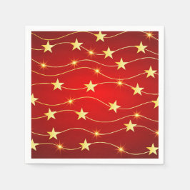 Guardanapo De Papel Feriados vermelhos do Ouro de Natal