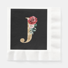 Guardanapo De Papel Férias de inverno iniciais letra J