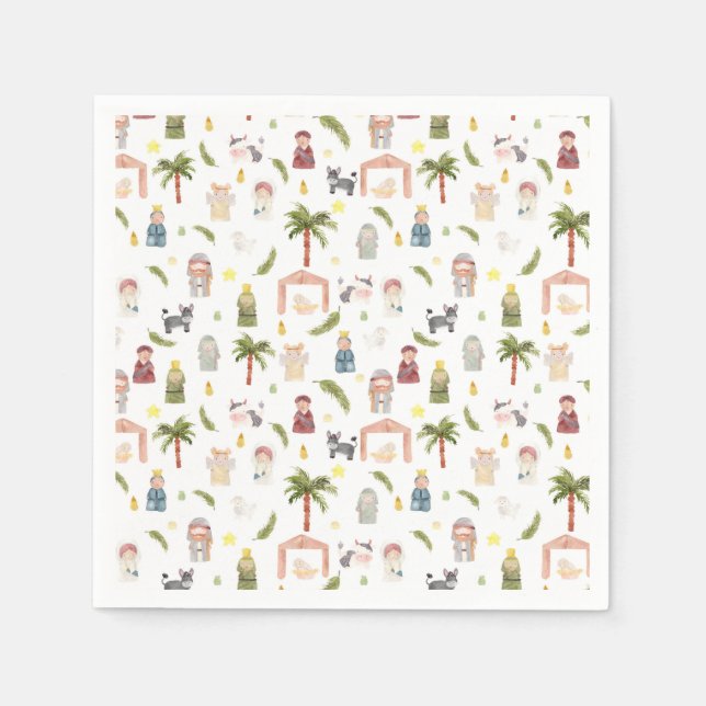 Guardanapo De Papel Férias de Natal da Natividade (Frente)