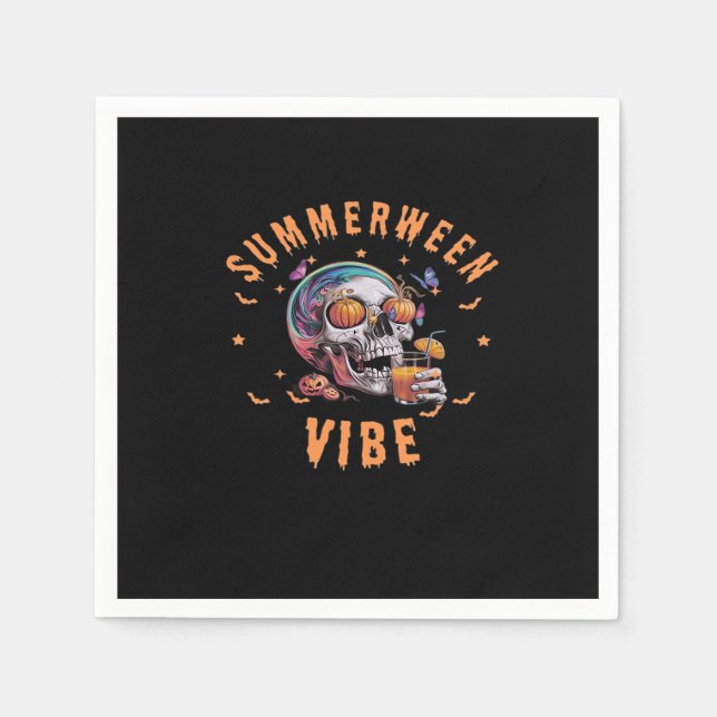 Guardanapo De Papel Férias de Verão de Summerbetween Vibes Skeleton Pu (Frente)