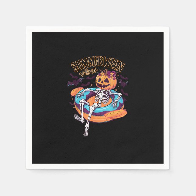 Guardanapo De Papel Férias de Verão de Summerbetween Vibes Skeleton Pu (Frente)