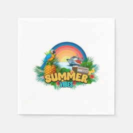 Guardanapo De Papel Férias de Vibrações de Verão Festa na Praia