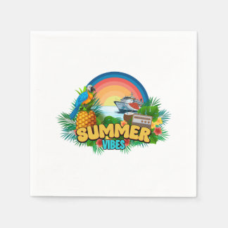 Guardanapo De Papel Férias de Vibrações de Verão Festa na Praia