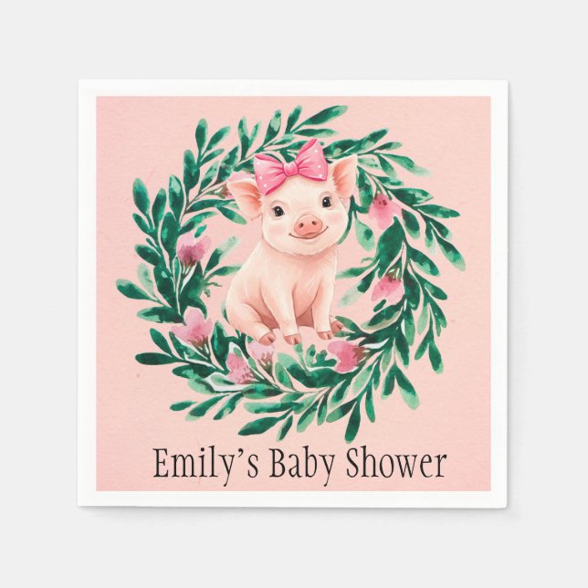 Guardanapo De Papel Ferida de Aquarela com Chá de fraldas de Porcos Be (Frente)