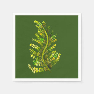 Guardanapo De Papel Fern leaf green fern art