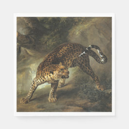 Guardanapo De Papel Ferocious Wild Leopard (por Jean-Baptiste Oudry)