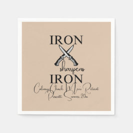 Guardanapo De Papel Ferro afiado Ferro Faca Cristã