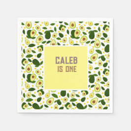 Guardanapo De Papel Festa Avocado Santa Festa de primeiro aniversario 