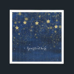 Guardanapo De Papel Festa Celestial Estelar Dourada Azul Brilhante Cap<br><div class="desc">Festa Celestial Estelar Dourada Azul Brilhante Caprichosa. Personalize com qualquer texto. Itens correspondentes disponíveis.</div>
