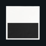 Guardanapo De Papel Festa Chic de Meio Aniversário Dividida em Preto e<br><div class="desc">Personalizar para qualquer evento. Adicione seu próprio texto ou exclua para deixar o vazio.</div>