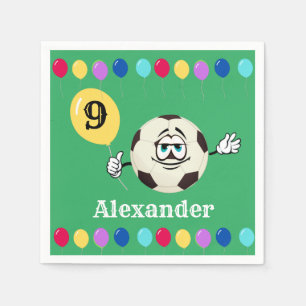 Guardanapo De Papel Festa Colorida de Esportes de Bola de Futebol dos