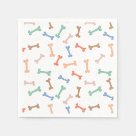 Guardanapo De Papel Festa Colorida de Osso do Cão