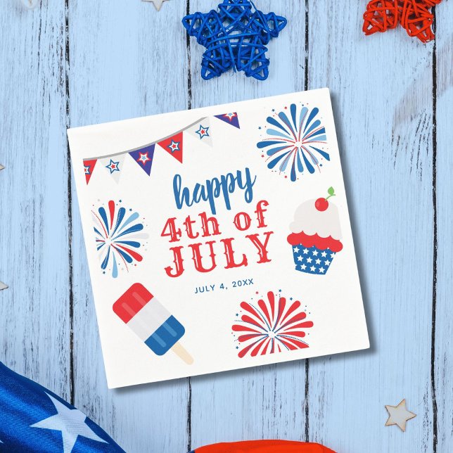 Guardanapo De Papel Festa de 4 de julho (Criador carregado)