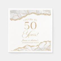 Festa de 50 anos do Elegante White Dourado Agate