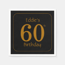 Festa de 60 Anos Preto e Dourado 