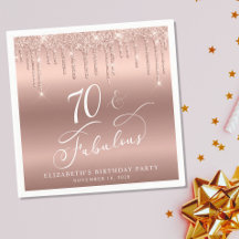 Festa de aniversário 70 brilhante Dourada