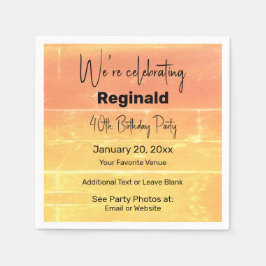 Guardanapo De Papel Festa de aniversário Amarelo Casual de Verão Russo